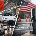 China and United States electric vehicle growth contrasted with EV charging infrastructure challenges