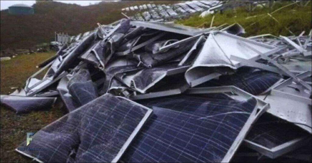 India's discarded solar panels showing the emerging solar waste and recycling challenge.